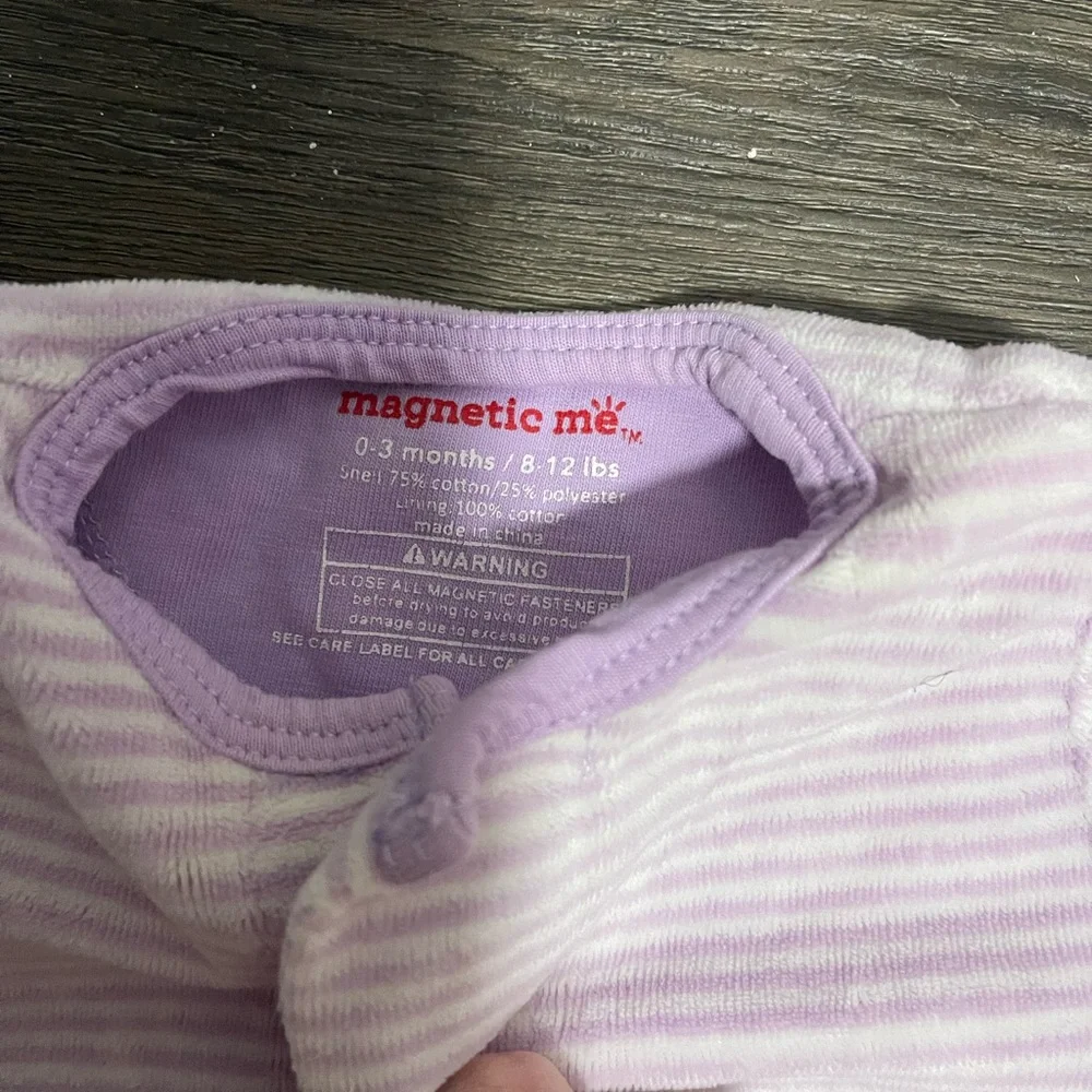 Set of 4 Magnetic Me Footed Sleepers (size 0-3 mo) - Picture 2 of 5